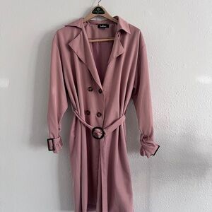 Lulu's Pink Trench Coat